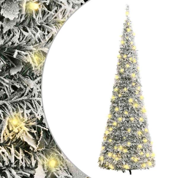 vidaXL Umelý vianočný stromček vyskakovací vločky snehu 100 LED 150 cm
