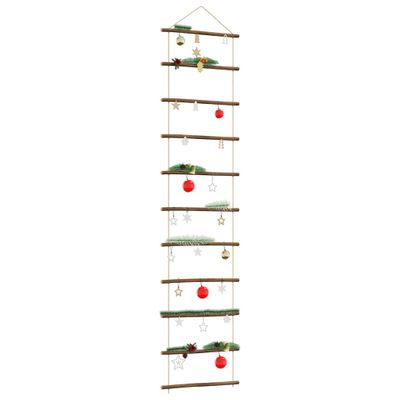 vidaXL Nástenná dekorácia v tvare rebríka 50x200 cm prírodná vetva