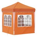 vidaXL Prístrešok na párty 195 x 195 x 245 cm Oranžová Oxfordská látka