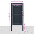 vidaXL Plotová brána PVC a oceľ 100x204 cm antracitová