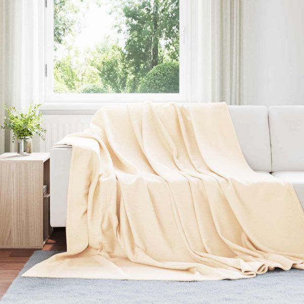 vidaXL Prikrývky na hodenie 6 pcs Krémová 240 x 220 cm Flís