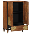vidaXL Highboard Hnedá 60 x 33 x 100 cm Masívne mango drevo