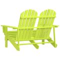 vidaXL 2-miestna záhradná stolička Adirondack jedľový masív zelená