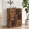 vidaXL Zásuvkový kabinet Staré drevo 66 x 34,5 x 87 cm