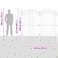 vidaXL Záhradný plot WOERDEN 240 x 215 cm Povrchovo upravená oceľ Sivá