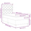 vidaXL Posteľ s pružinovým rámom Tmavozelená 80 x 200 cm Zamat