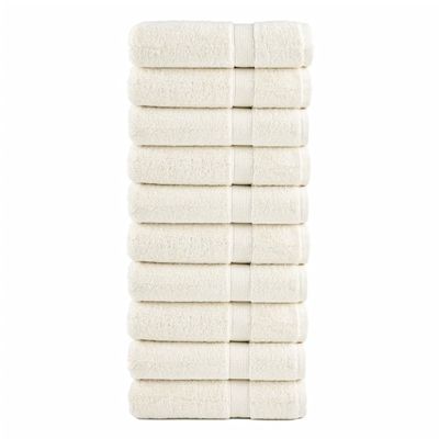 vidaXL Prémiové uteráky na ruky SOLUND 10ks krémové 50x100cm 600 g/m2
