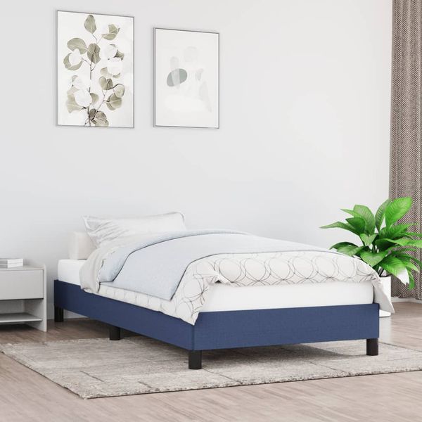 vidaXL Rám postele bez matraca Modrá 80x200cm Látka