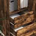 vidaXL Highboard so zásuvkou Dymová dub 45,5 x 34 x 127 cm