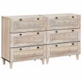 vidaXL Servírovacia skriňa 2 ks 120 x 33,5 x 75 cm mangový masív Biela