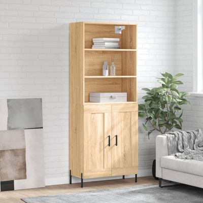 vidaXL Vysoká skrinka dub sonoma 69,5x34x180 cm spracované drevo