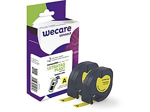 WECARE ARMOR páska kompatibilná s DYMO S0721620, Black/Yellow, 2*12mm*4m