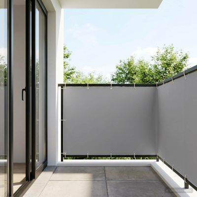 vidaXL Záclona na balkónové súkromie 150 x 300 cm Textil s PU povlakom