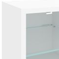 vidaXL 6-dielne TV nástenné skrinky s LED biele kompozitné drevo