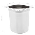 vidaXL Gastronádoby 8 ks, GN 1/6, 200 mm, nehrdzavejúca oceľ