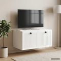 vidaXL Nástenná TV skrinka Biela s vysokým leskom 59,5 x 41 x 30 cm