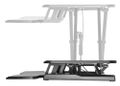 Neomounts  NS-WS300BLACK / Workstation - sit-stand workplace (height adjustment: 11-51 cm) / Black Pracovní stanice, dve pracovní plochy, nastavitelná výška, nosnost 15kg, cerná