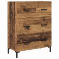 vidaXL Highboard 2 ks Staré drevo 69,5 x 34 x 180 cm Kompozitné drevo