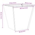 vidaXL Záhradné kvetináče 2 ks, čierne 30x30x30 cm, oceľ