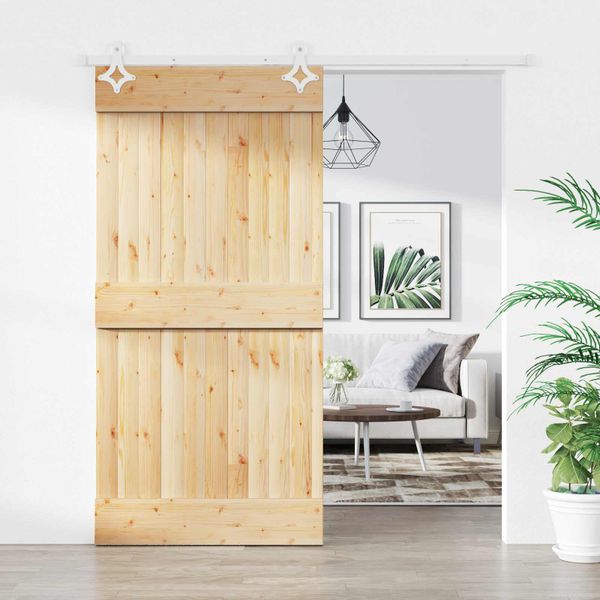 vidaXL Posuvné dvere Prírodná a biela 100 x 210 cm