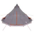 vidaXL Tipi stan so strechou Šedá a oranžová 560 x 560 x 300 cm taft