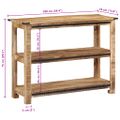 vidaXL Konzolový stolík 100x35x75 cm masívne mangovníkové drevo