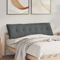 vidaXL Poduška na chrbát Tmavo šedá 160 x 19 x 50 cm látka