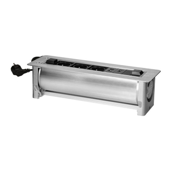 Elektricky ovládaná zapustená zásuvka ORNO OR-GM-9038, 3x 230V, 2x RJ45, 1x HDMI Elektricky ovládaná zapustená zásuvka ORNO OR-GM-9038, 3x 230V, 2x RJ45, 1x HDMI