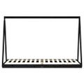 vidaXL Rám detskej postele čierny 90x200 cm masívna borovica