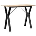 vidaXL Jedálenský stolík v tvare Y 100x50x75 cm borovica a oceľ