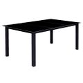 vidaXL 9-dielna vonkajšia skladacia jedálenská súprava hliníková čierna