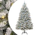 vidaXL Umelý Sklápací Vianočný Stromček 300 LED Zelená a biela 240 cm