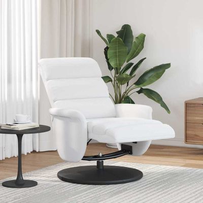 vidaXL Polohovacie kreslo Biela 98 x 71 x 106 cm PU