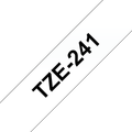 Brother - Originálna kazeta s páskou TZE-241,  čierny tisk na bielom podklade, šírka 18mm