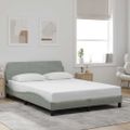 vidaXL Rám postele Dover bledosivý 120x200 cm zamat