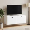 vidaXL Nástenná TV skrinka 78,5 x 31 x 30 cm Biela Kompozitné drevo