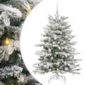 vidaXL Umelý Sklápací Vianočný Stromček Biela 150 cm PE a PVC