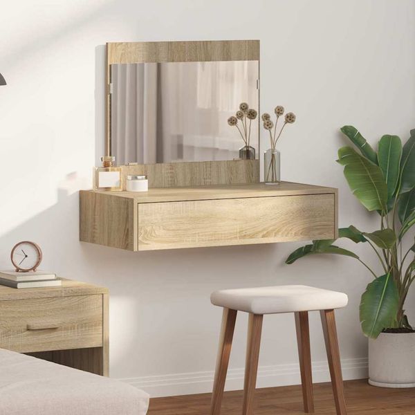 vidaXL Toaletný stolík Hnedá 83 x 40 x 70 cm Kompozitné drevo