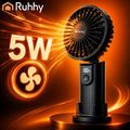 Mini ručný ventilátor Ruhhy 27781,2400mAh USB-C, čierny
