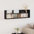 vidaXL Regál na časopisy Čierny dub 100 x 12 x 30 cm Kompozitné drevo