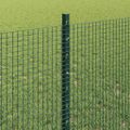vidaXL Zvarené pletivo s podperami 10 x 0,8 m PVC potiahnutá oceľ