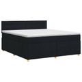 vidaXL Posteľ boxspring s matracom Čierna 140 x 200 cm Látka