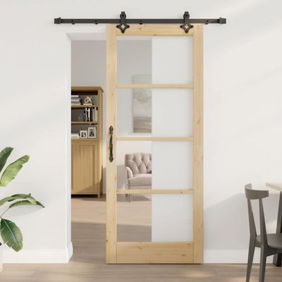 vidaXL Posuvné dvere Prírodná 86 x 211 cm