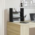 vidaXL Organizér na stôl, čierny 38,5x17x39 cm, kompozitné drevo