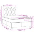 vidaXL Boxspring posteľ s matracom, tmavosivá 120x190 cm, látka