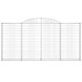 vidaXL Oblúkové gabionové koše 4 ks 300x30x140/160 cm pozink. železo