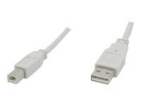 C2G 16.4ft USB to USB B Cable - USB A to USB B - USB 2.0 - White - M/M - Kábel USB - USB (M) na USB typ B (M) - USB 2.0 - 5 m - biela