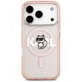 Puzdro Karl Lagerfeld pre iPhone 17 Pro 6,3" IML Choupette Sketch Logo MagSafe ružové