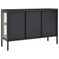 vidaXL Komoda antracitová 105x35x70 cm oceľ a sklo
