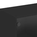 vidaXL Bočná skrinka so sklenenými dvierkami čierna 102x37x35 cm